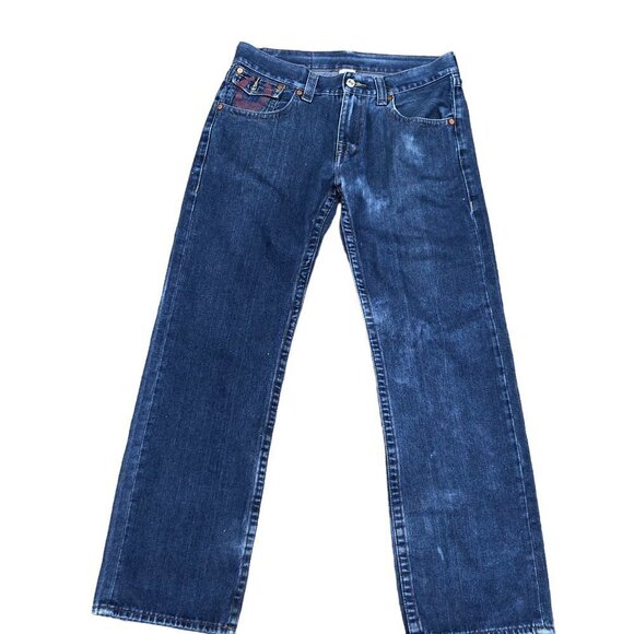VINTAGE True Religion Jeans Size 34 Red Horseshoe - Picture 4 of 10